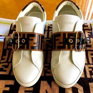 Fendi Pearland Logo Slip On Sneakers